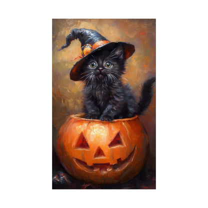 Pumpkin Kitten Art Print