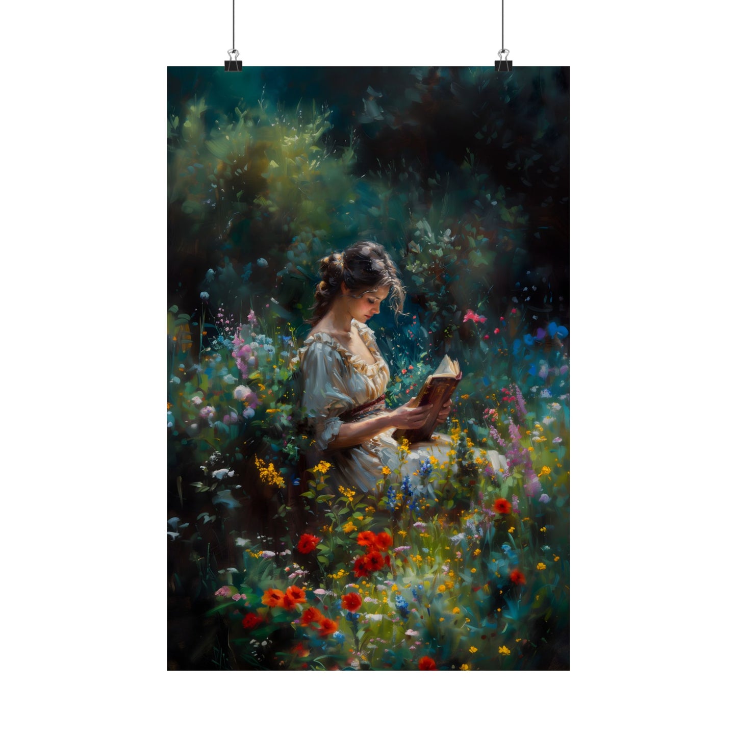 Lady Reader Art Print