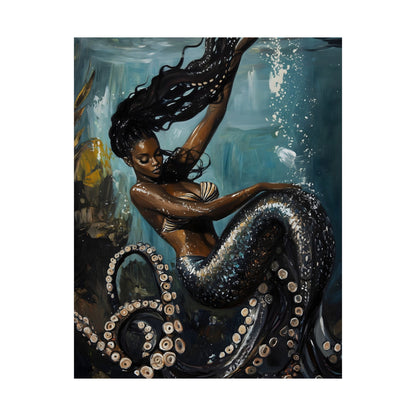 Octopus Mermaid Art Print