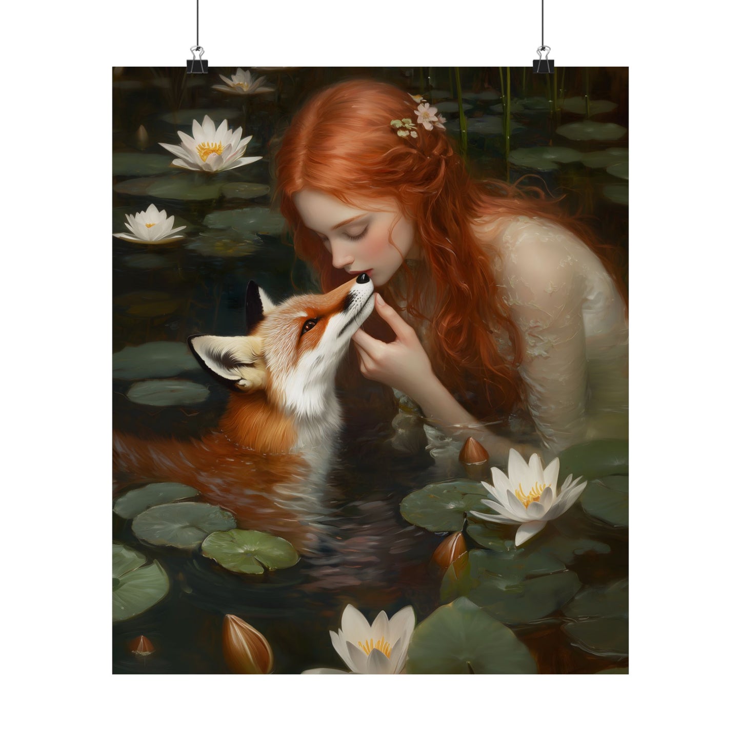 Girl with a Fox Art Print