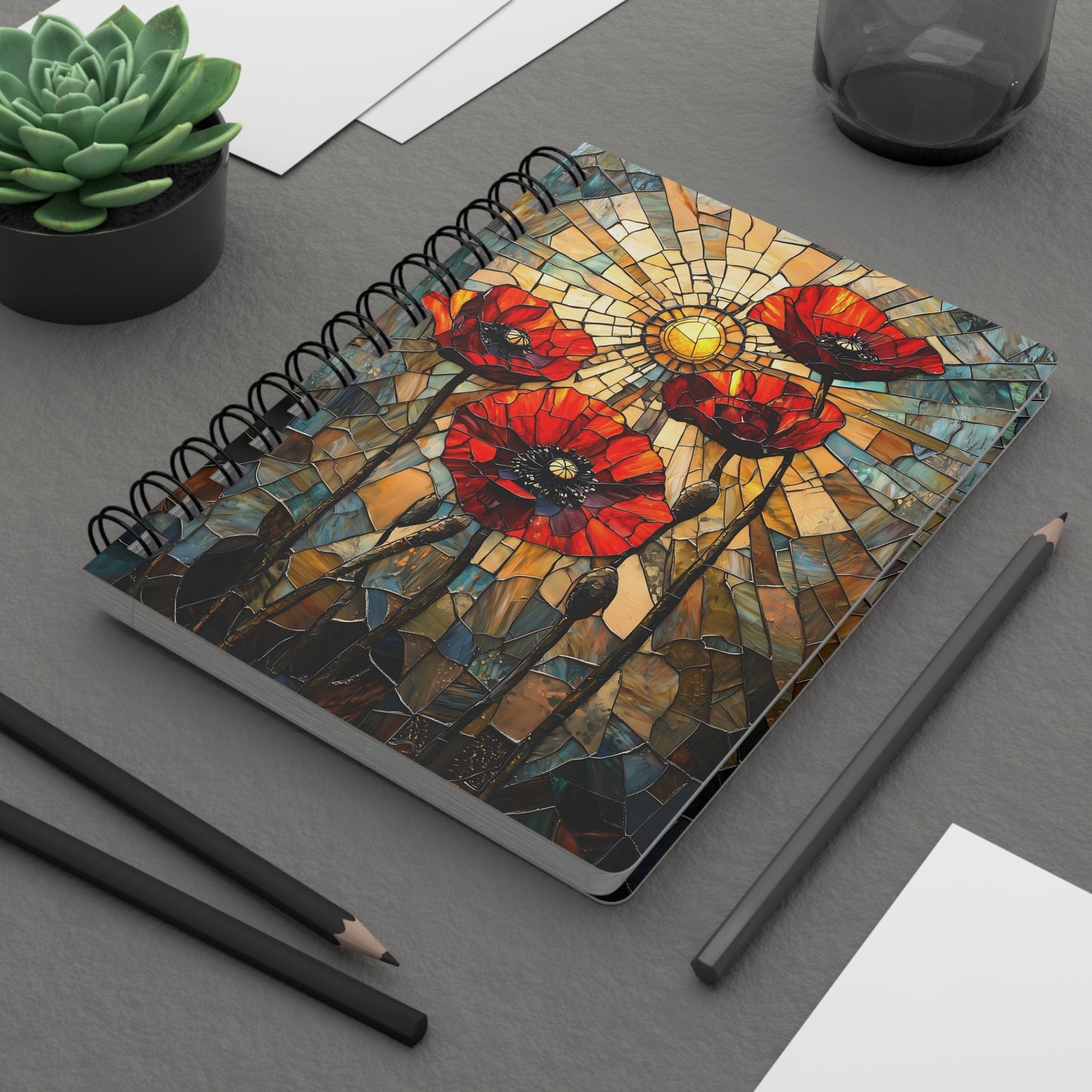 Poppies Spiral Bound Journal