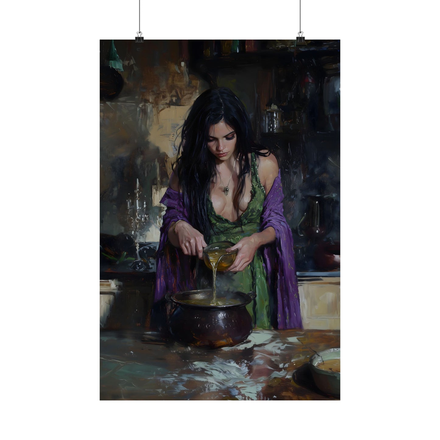 Witchy kitchen Art Print