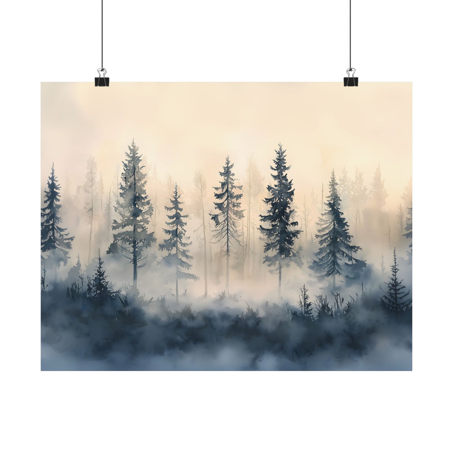 Misty Forest Art Print