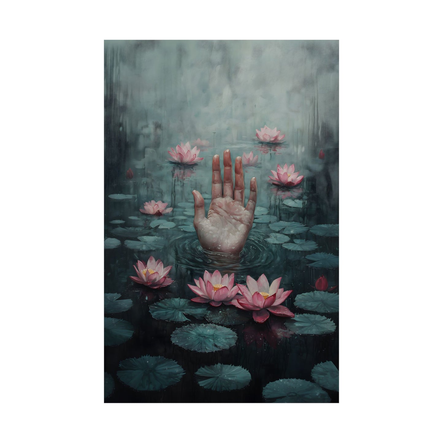 Drowning Hand Art Print