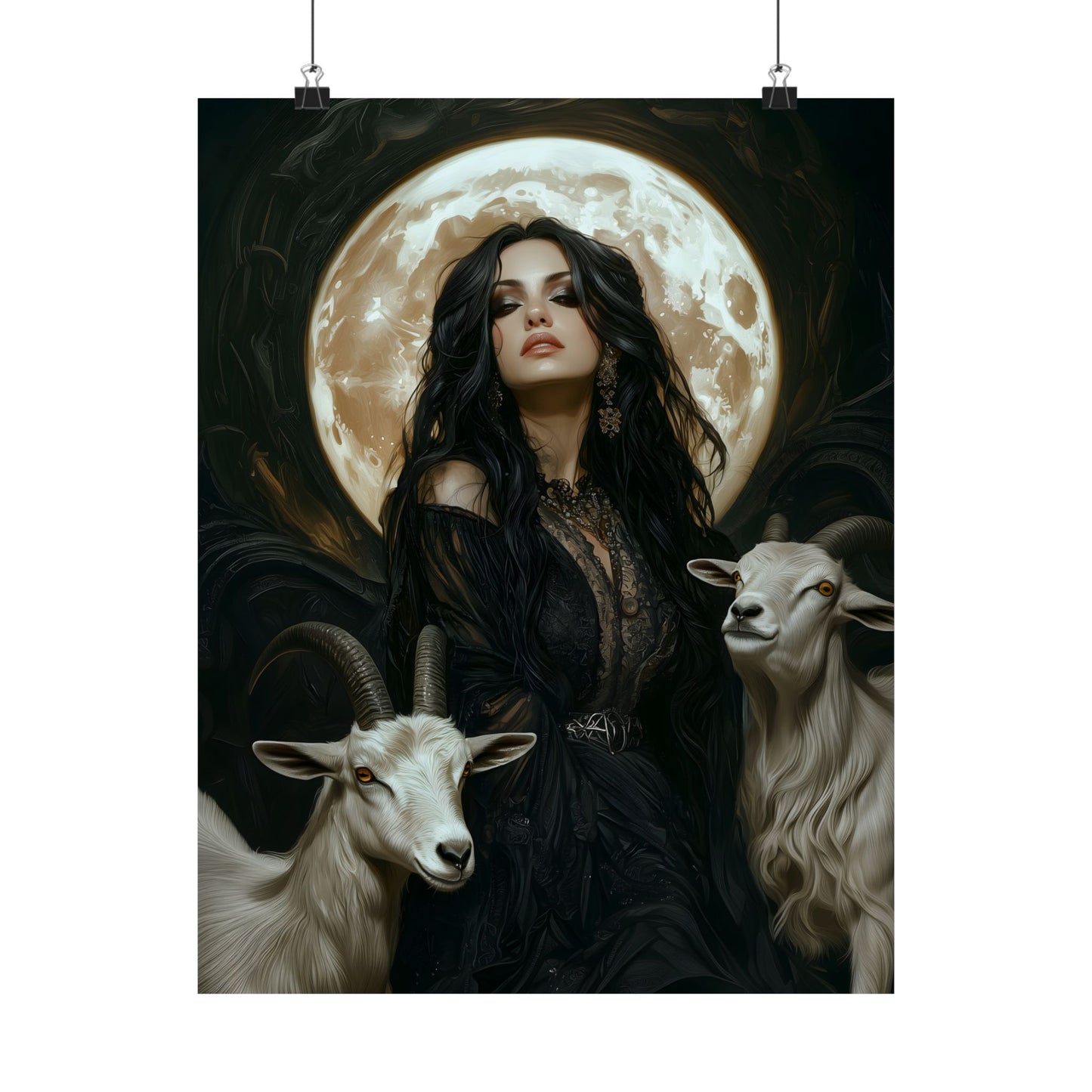 Goats & Witch Art Print