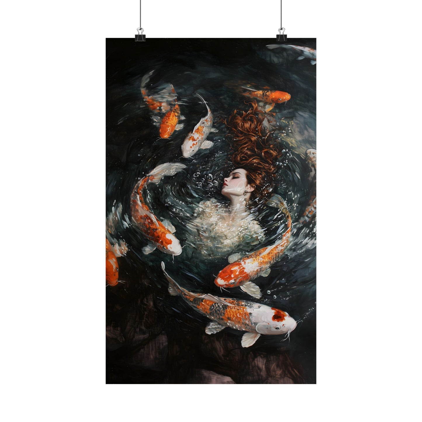 Swimming with fishes Art Print