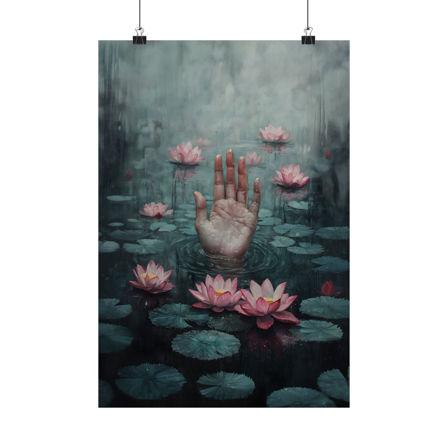 Drowning Hand Art Print