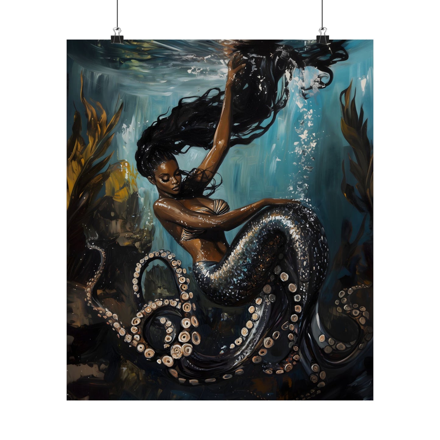 Octopus Mermaid Art Print