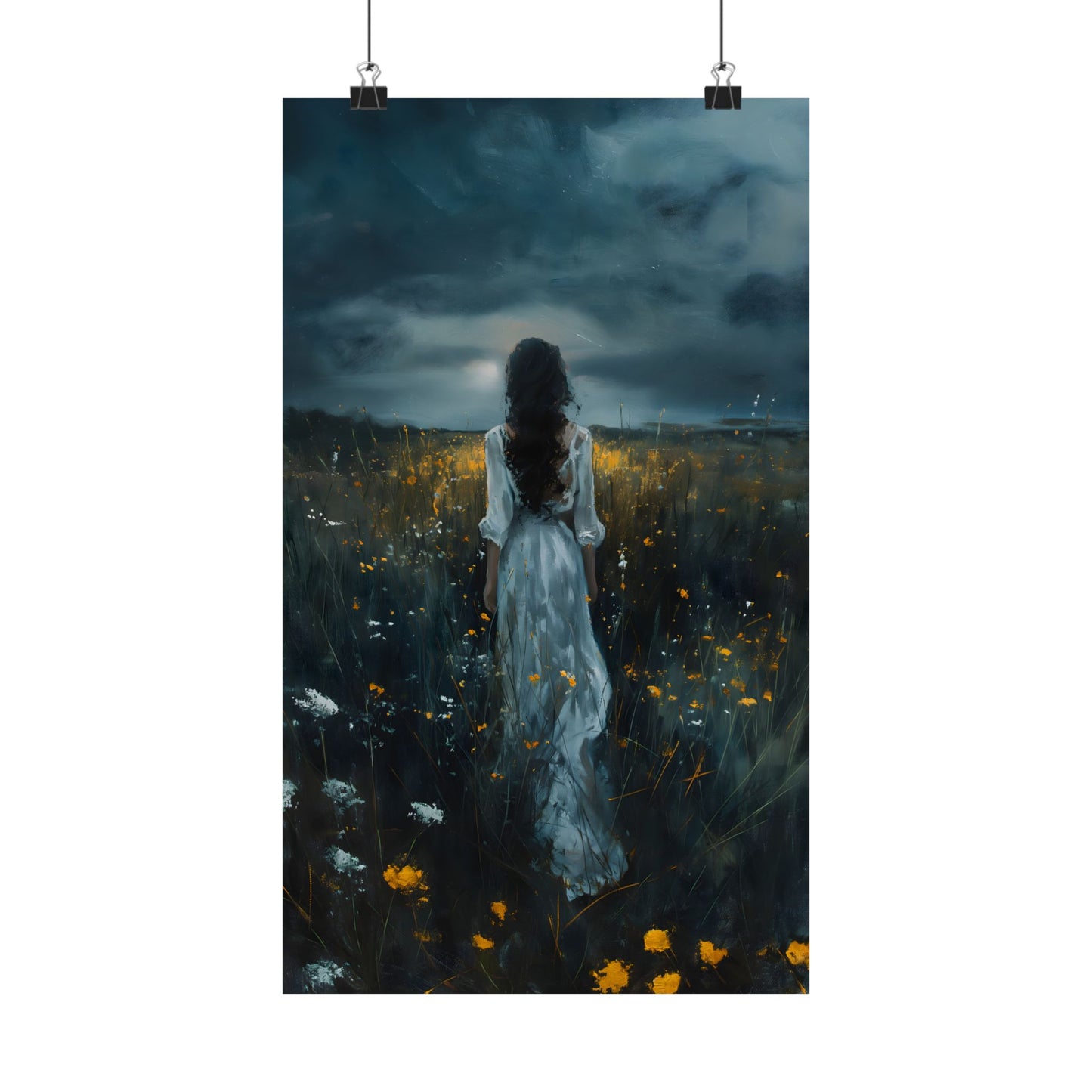 Meadow at night Art Print