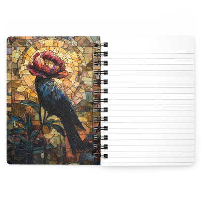 Floral Crow Spiral Bound Journal