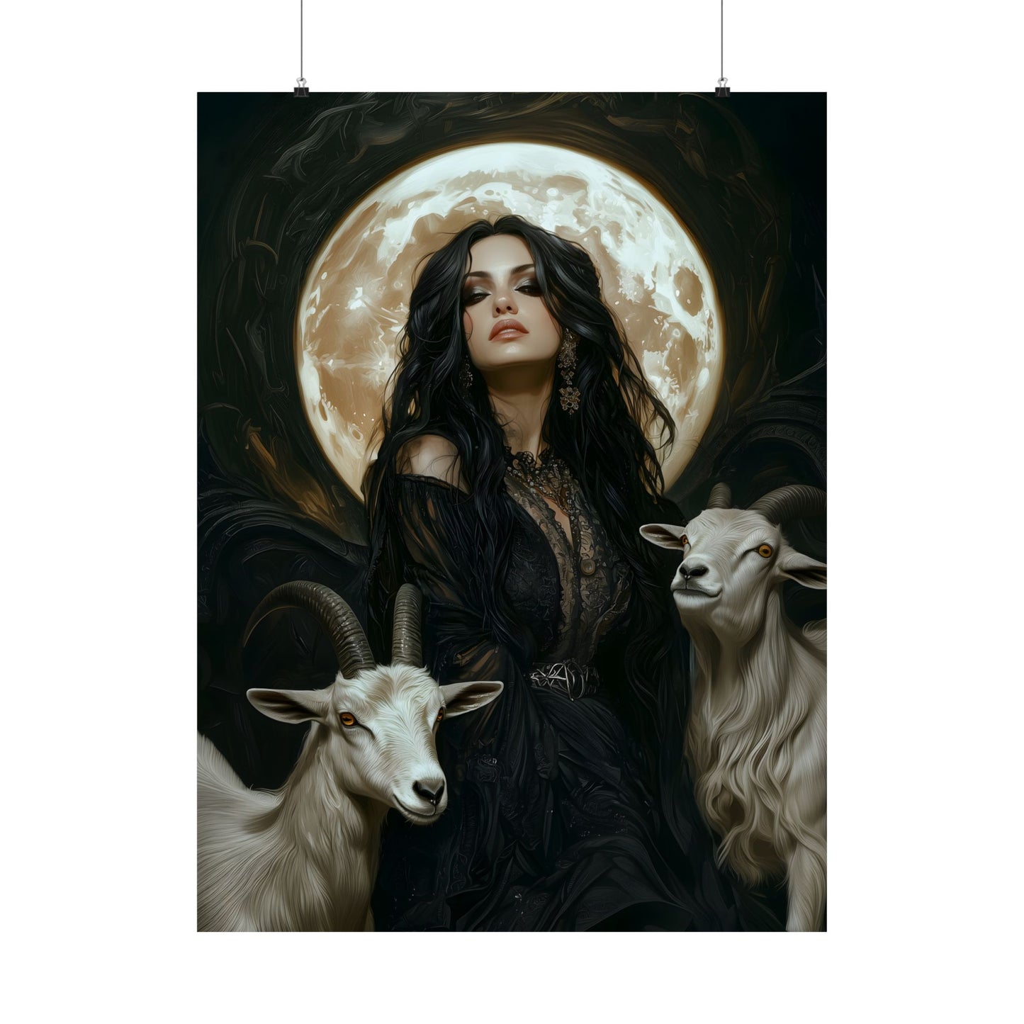 Goats & Witch Art Print