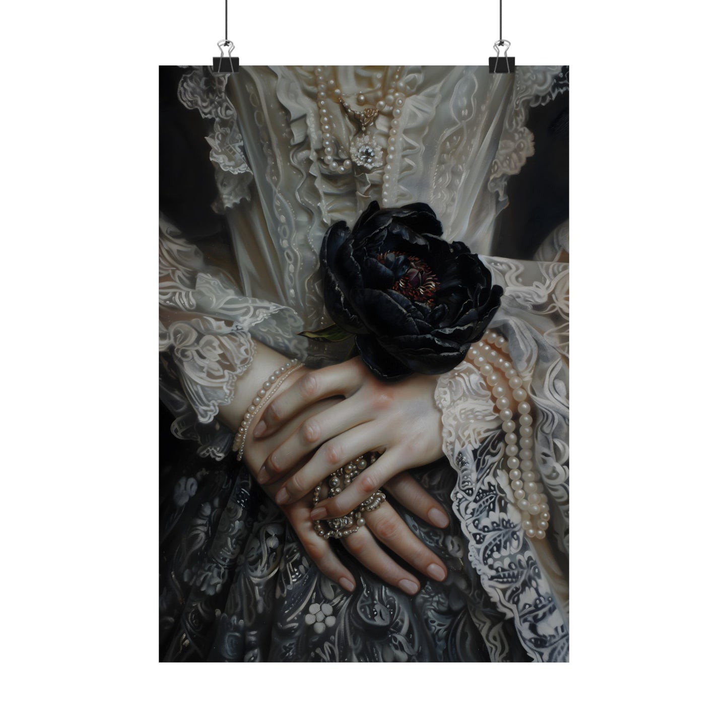 Black Rose Art Print