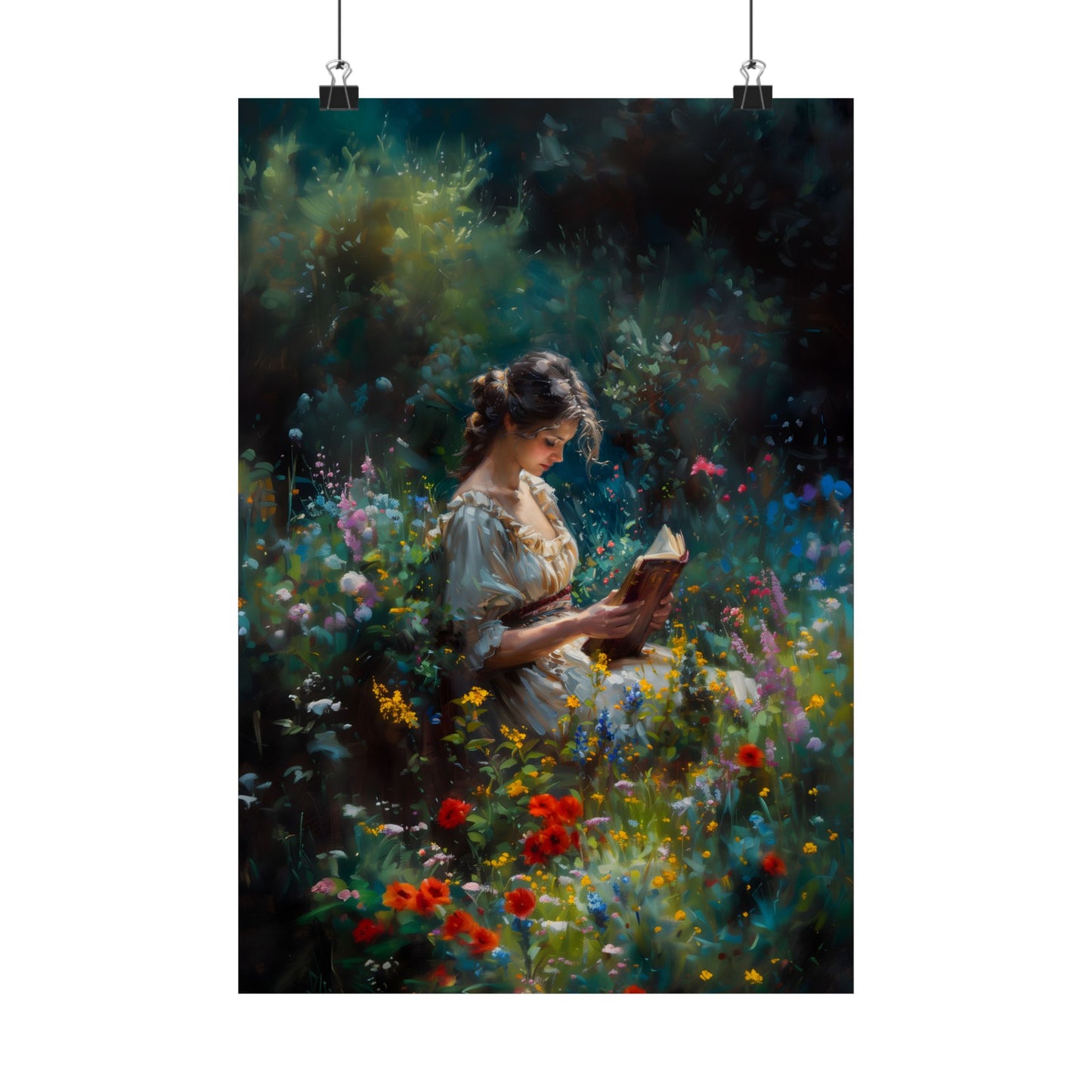 Lady Reader Art Print