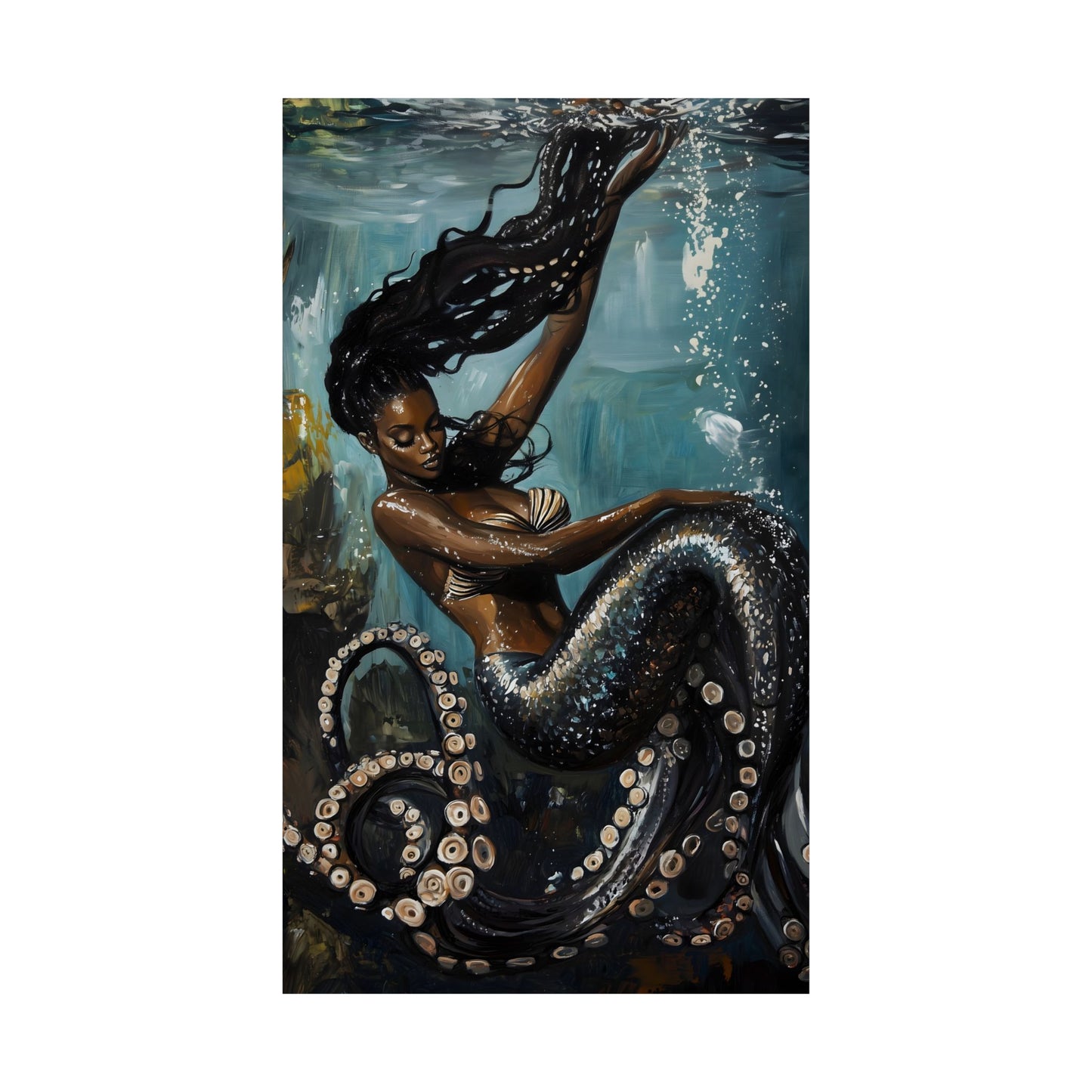 Octopus Mermaid Art Print