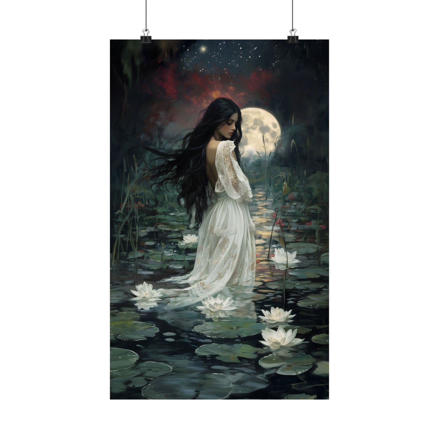 Lotus Lake Art Print