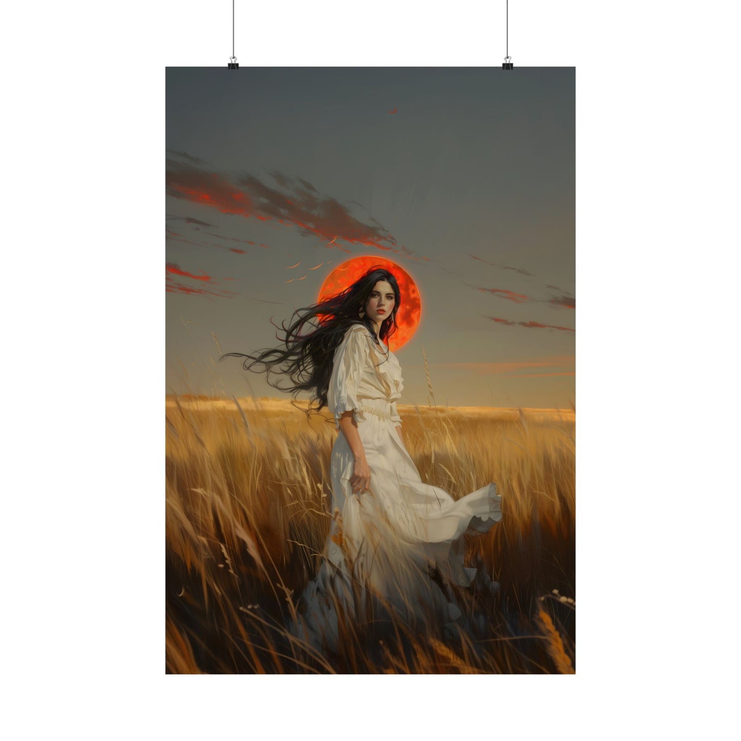 Red Moon Art Print