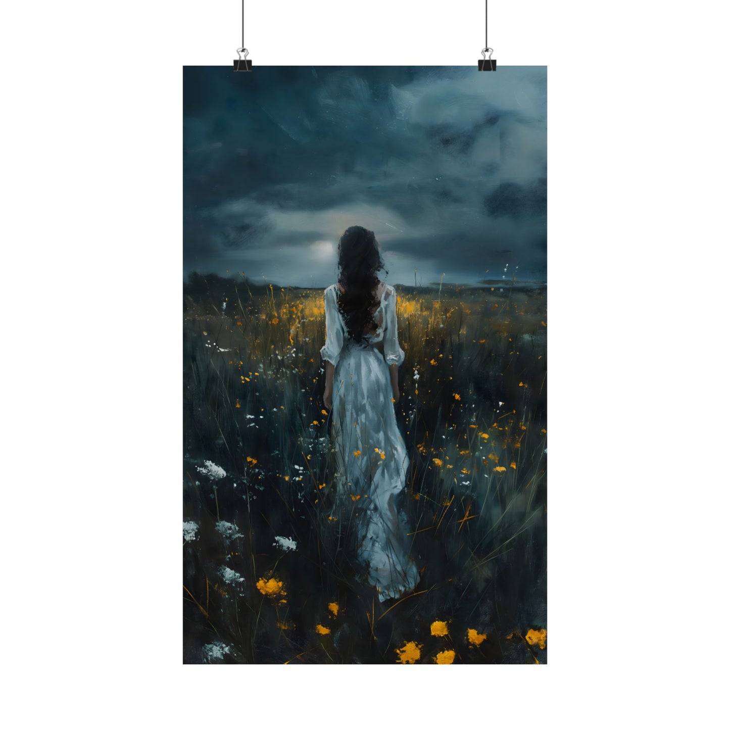 Meadow at night Art Print