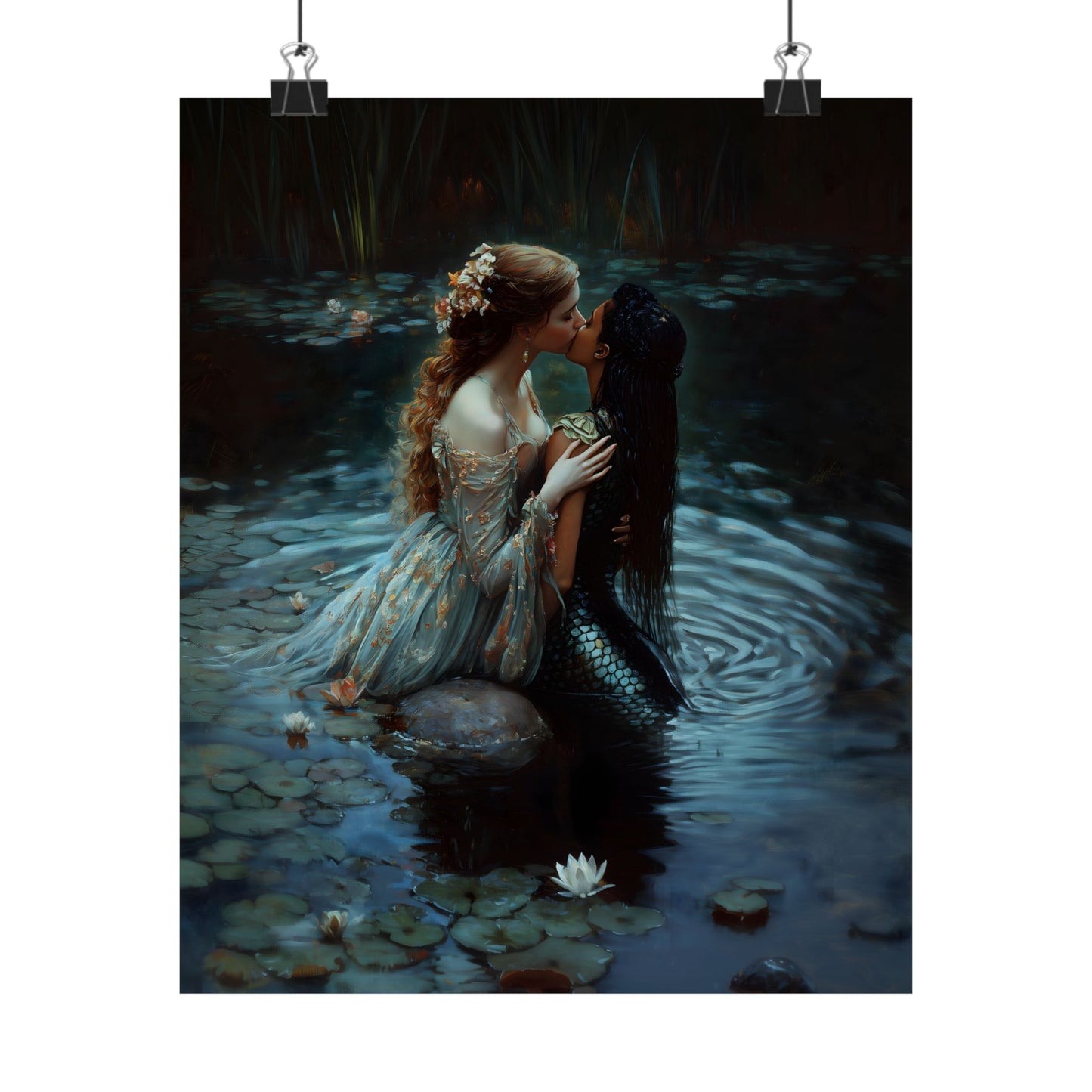 Mermaid Lovers Art Print