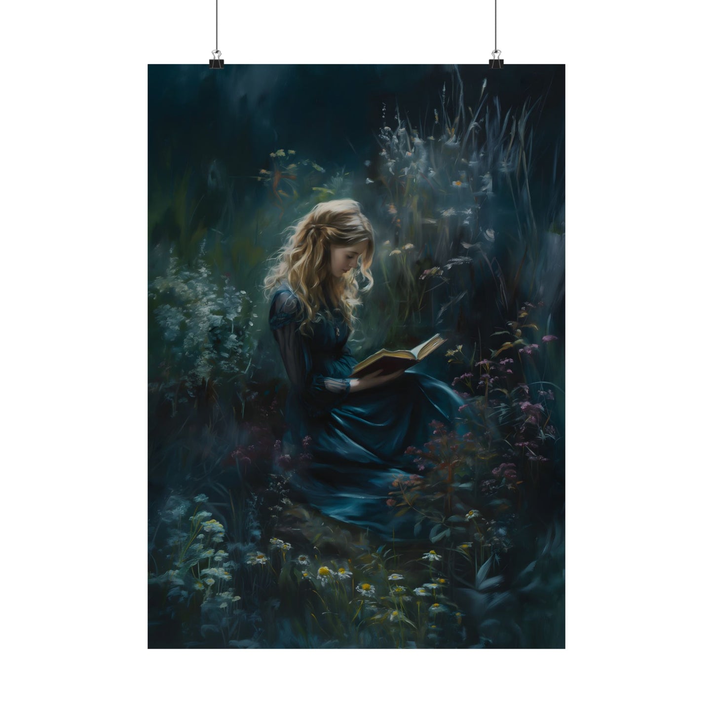 Lady reader Art Print