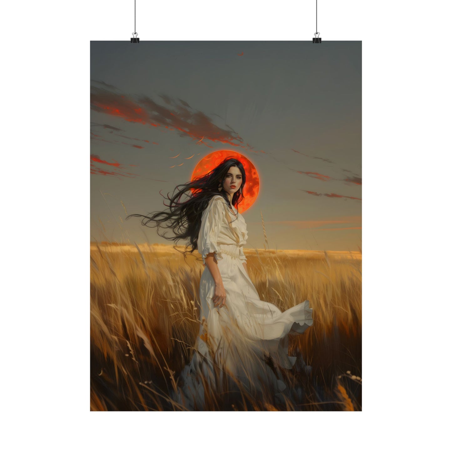 Red Moon Art Print