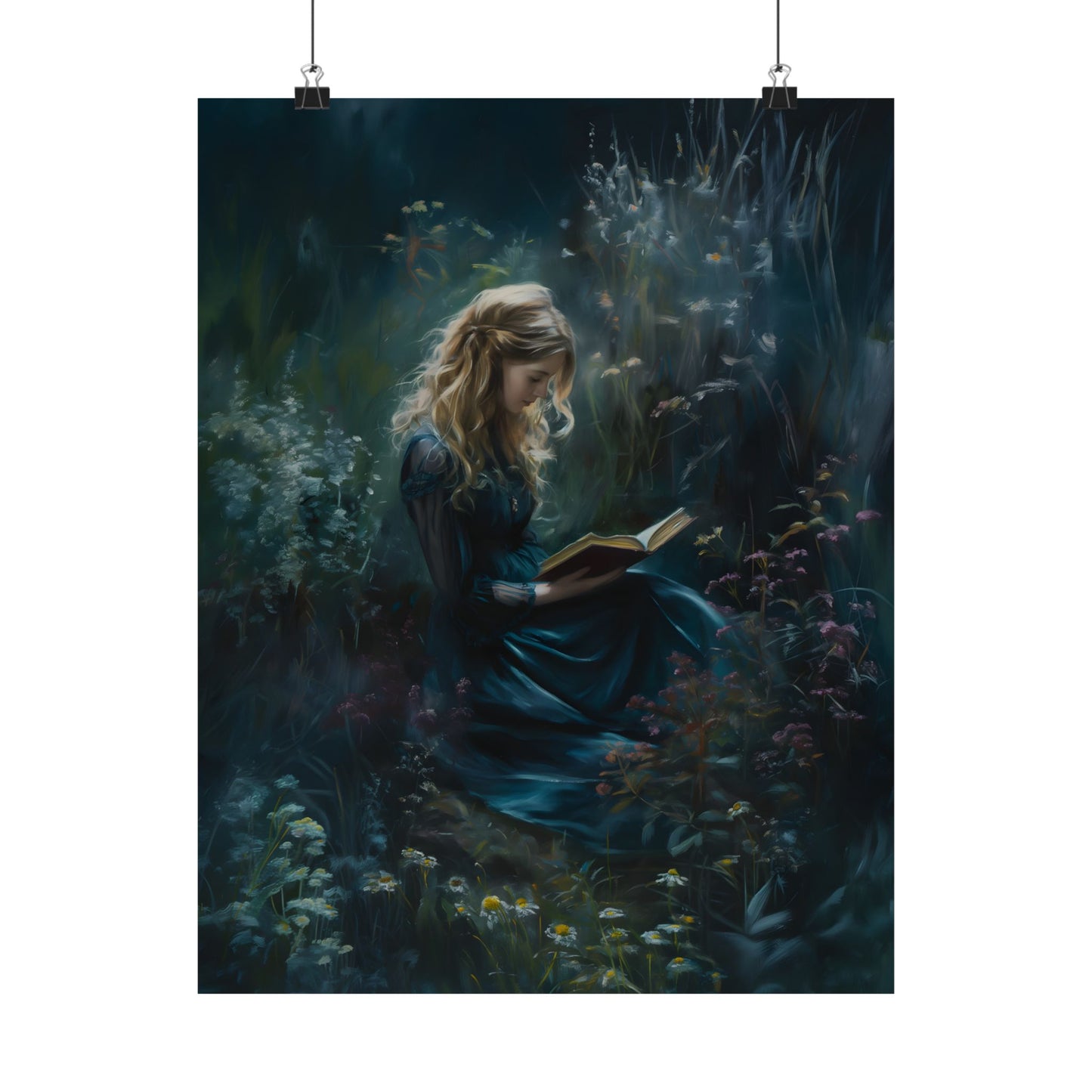 Lady reader Art Print