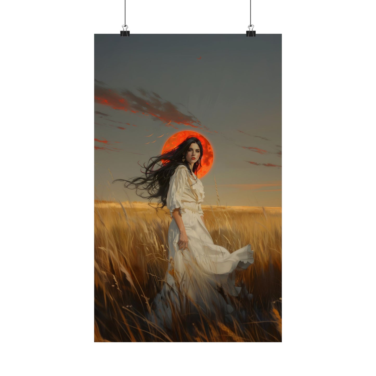 Red Moon Art Print