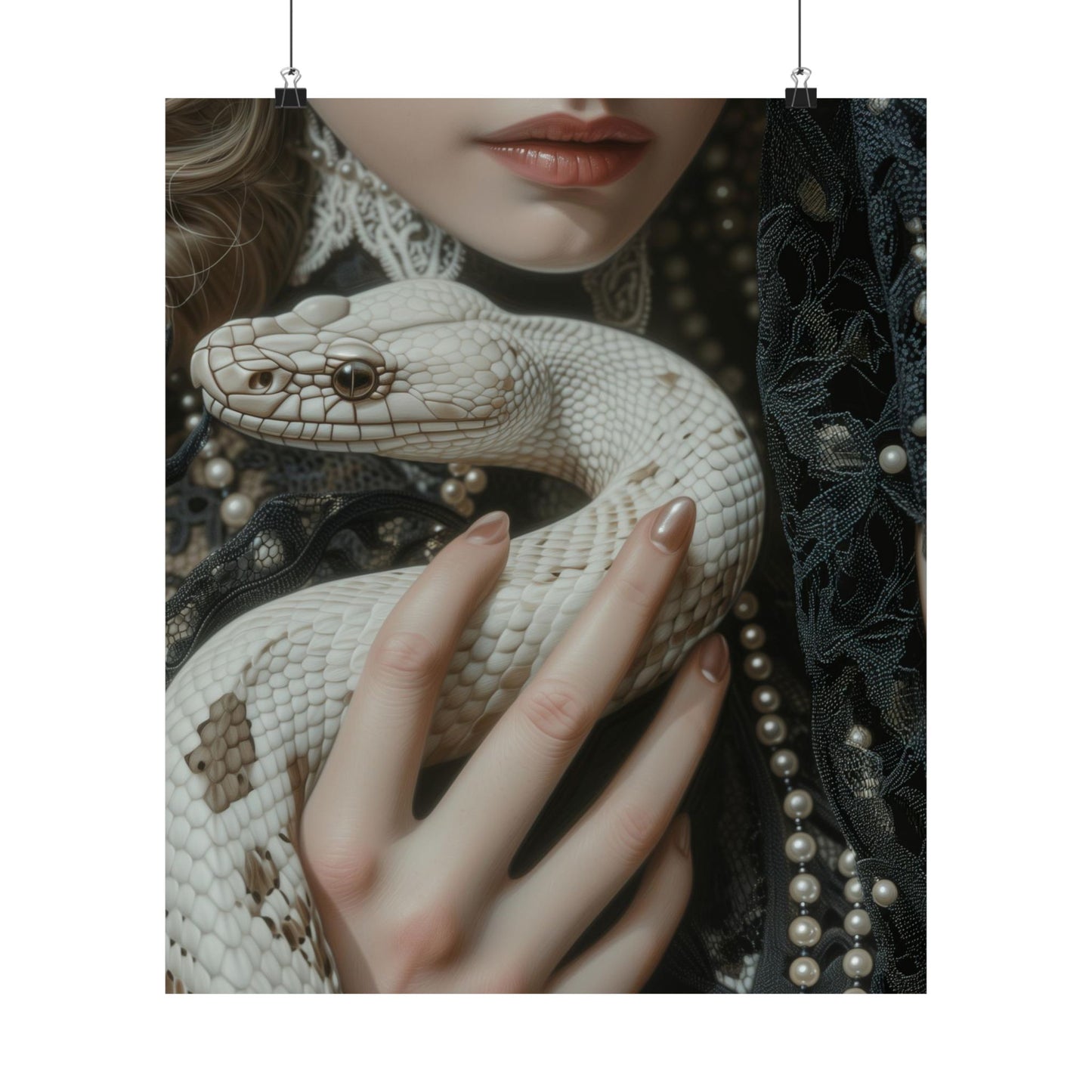 White Snake Art Print