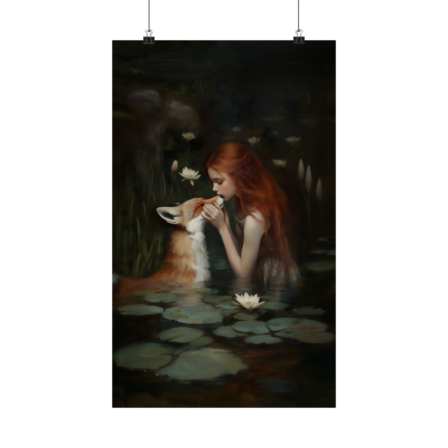 Girl with a Fox Art Print