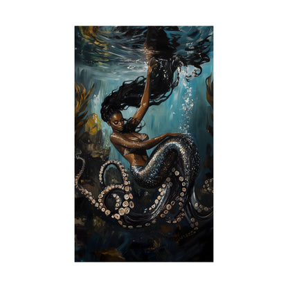 Octopus Mermaid Art Print