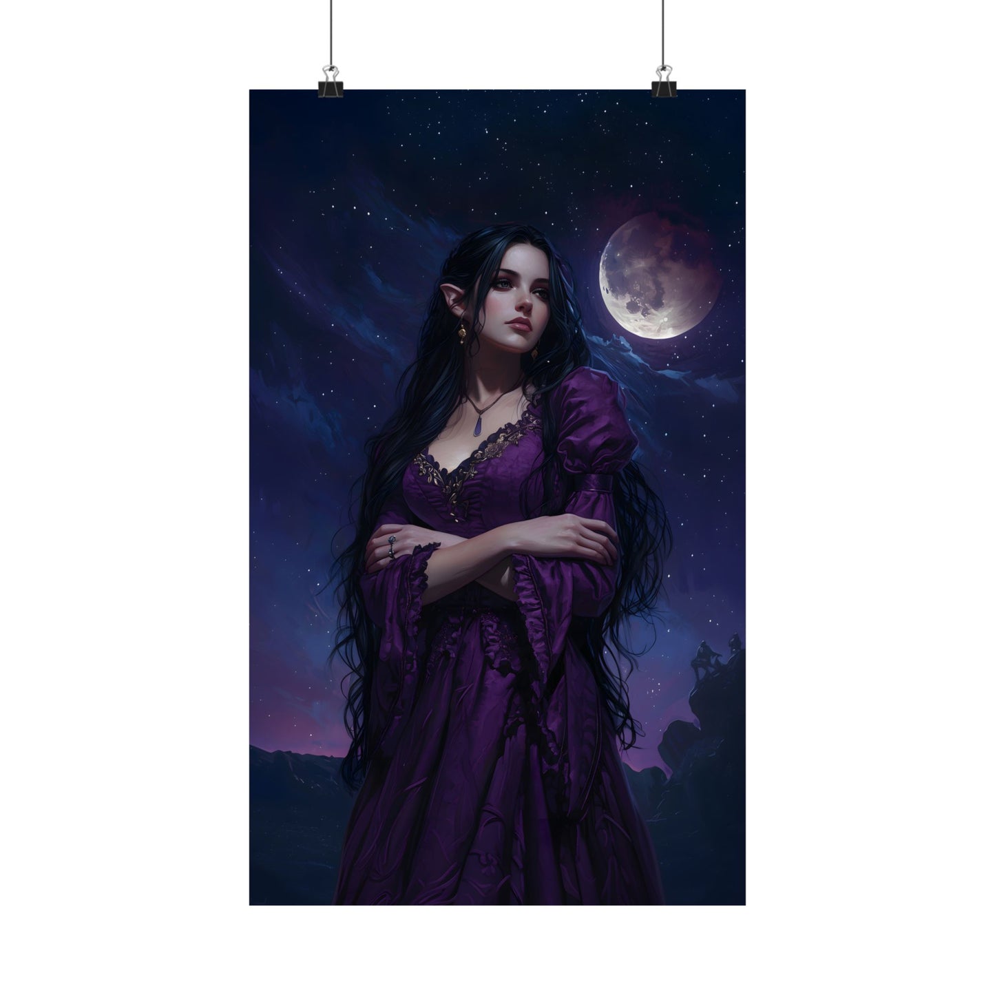 Dark Elven Princess Art Print