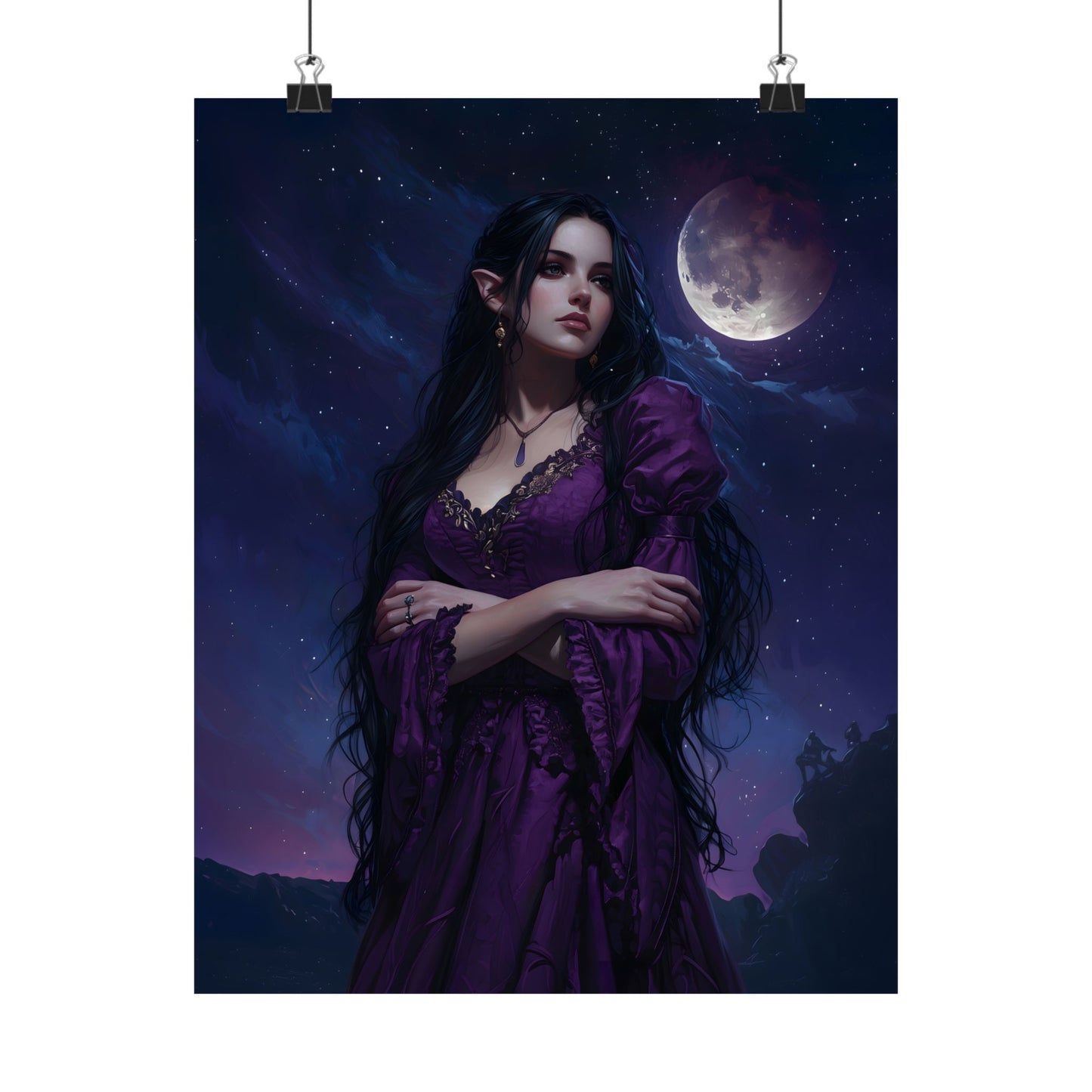 Dark Elven Princess Art Print