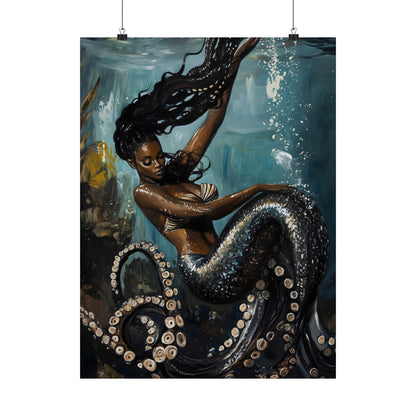 Octopus Mermaid Art Print