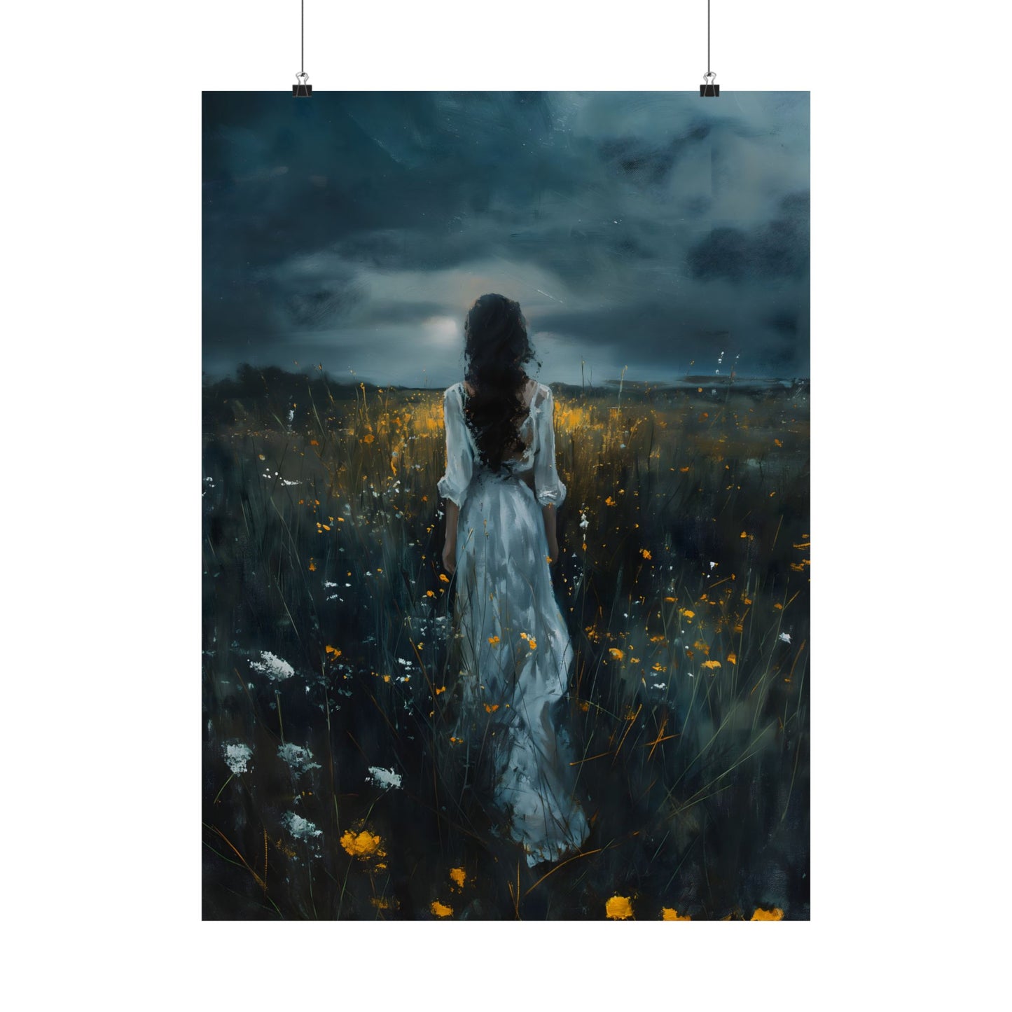 Meadow at night Art Print