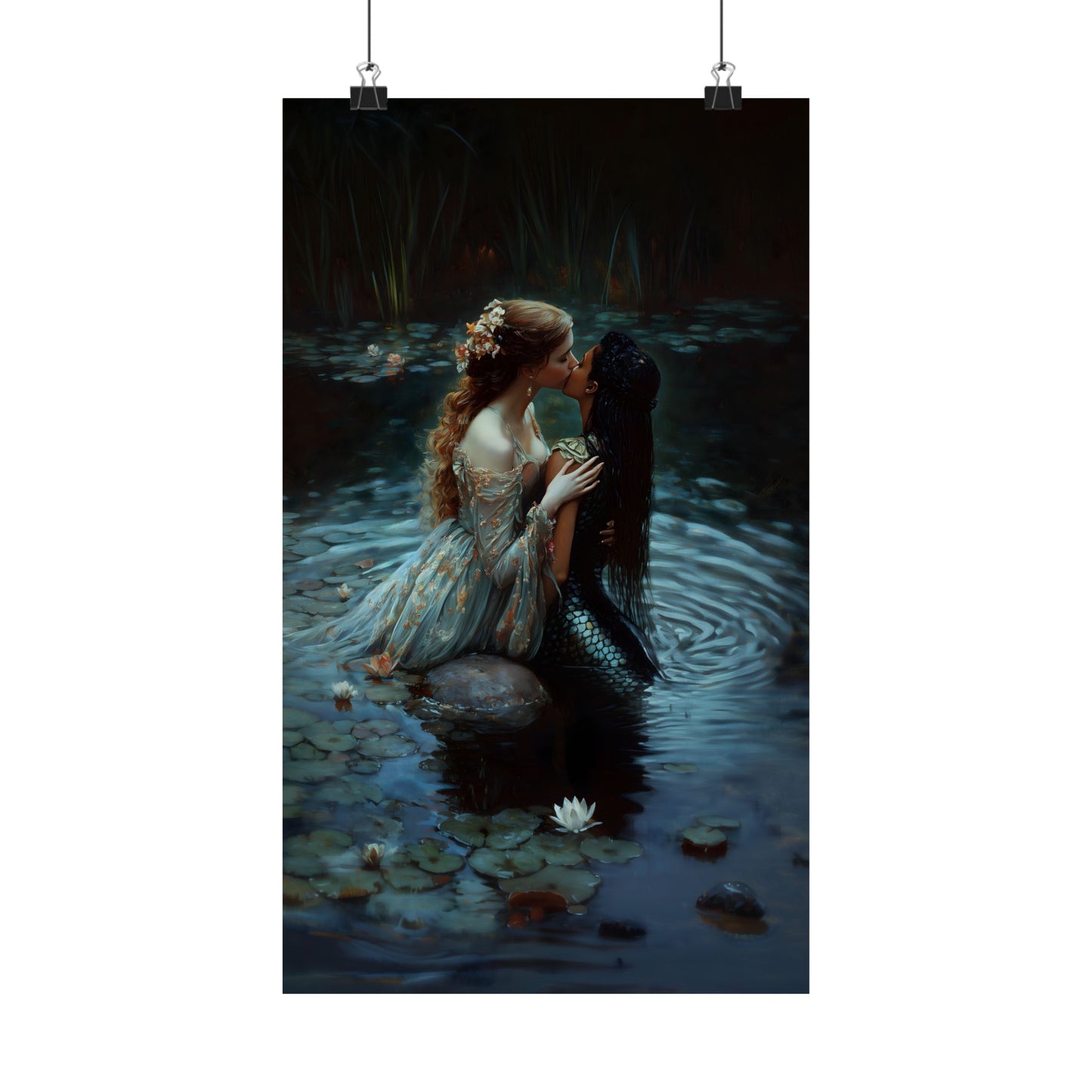 Mermaid Lovers Art Print