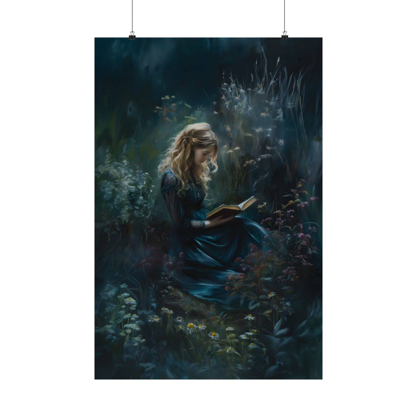 Lady reader Art Print