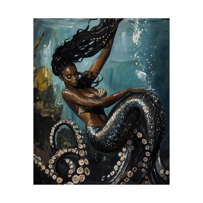 Octopus Mermaid Art Print