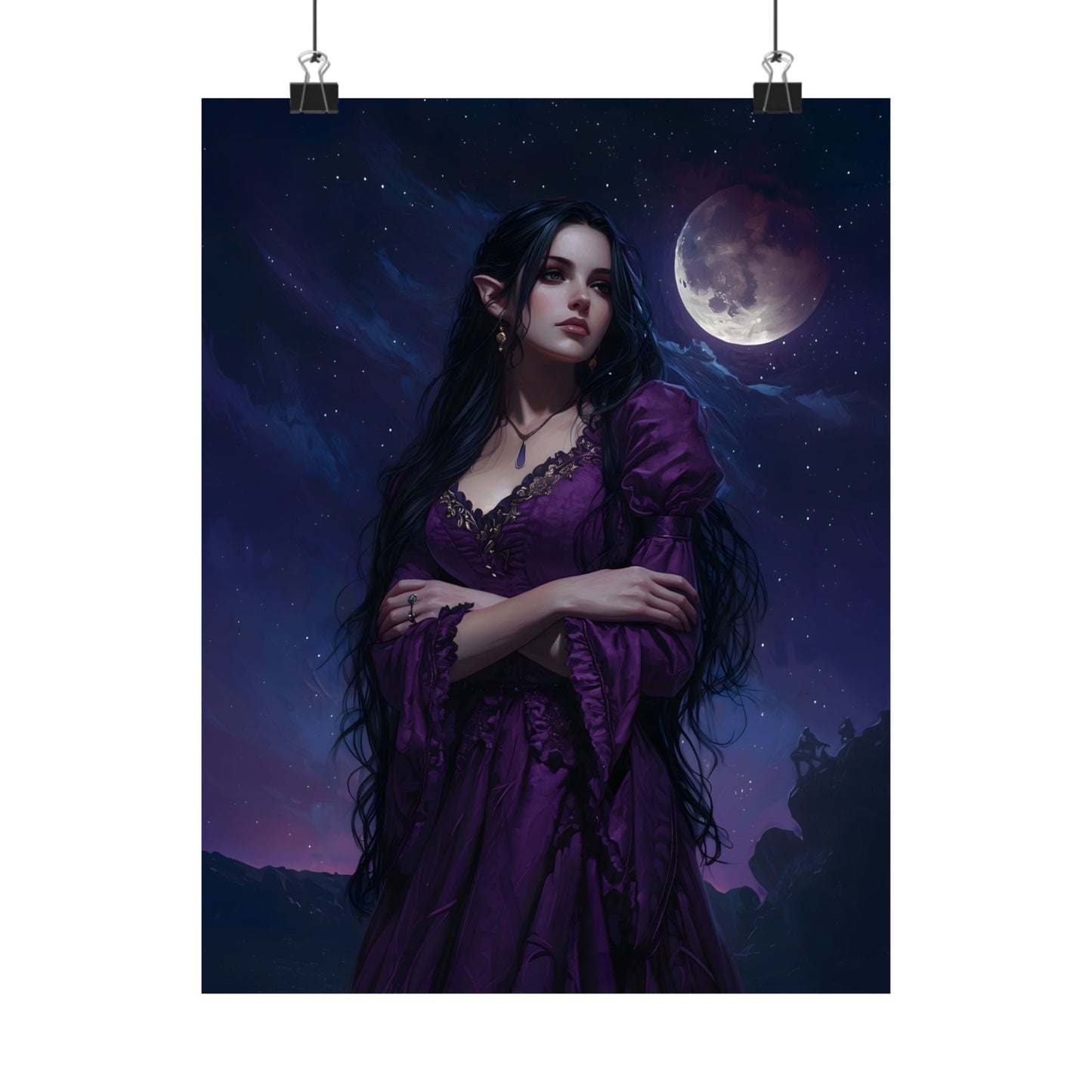 Dark Elven Princess Art Print