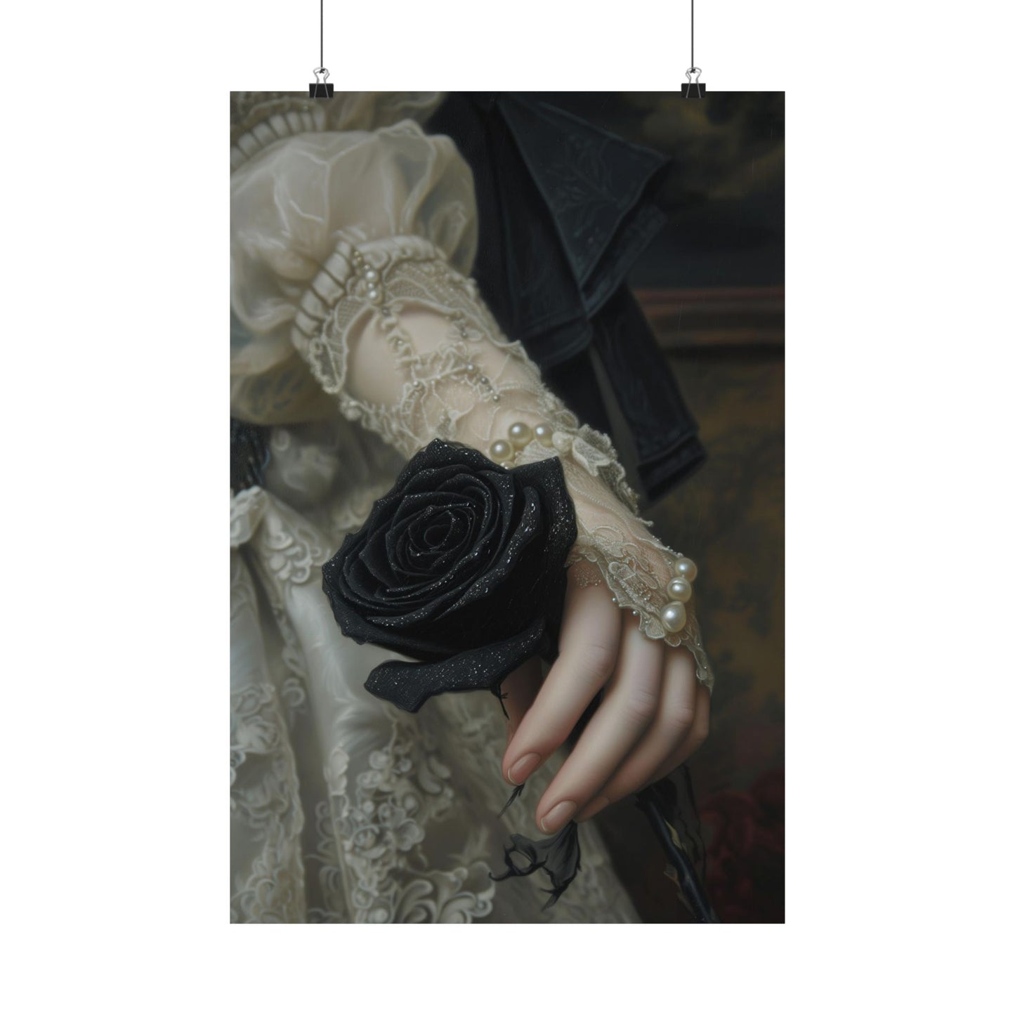 Black Rose Art Print