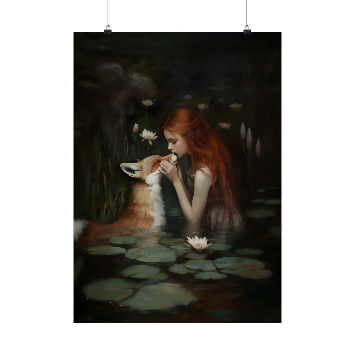 Girl with a Fox Art Print