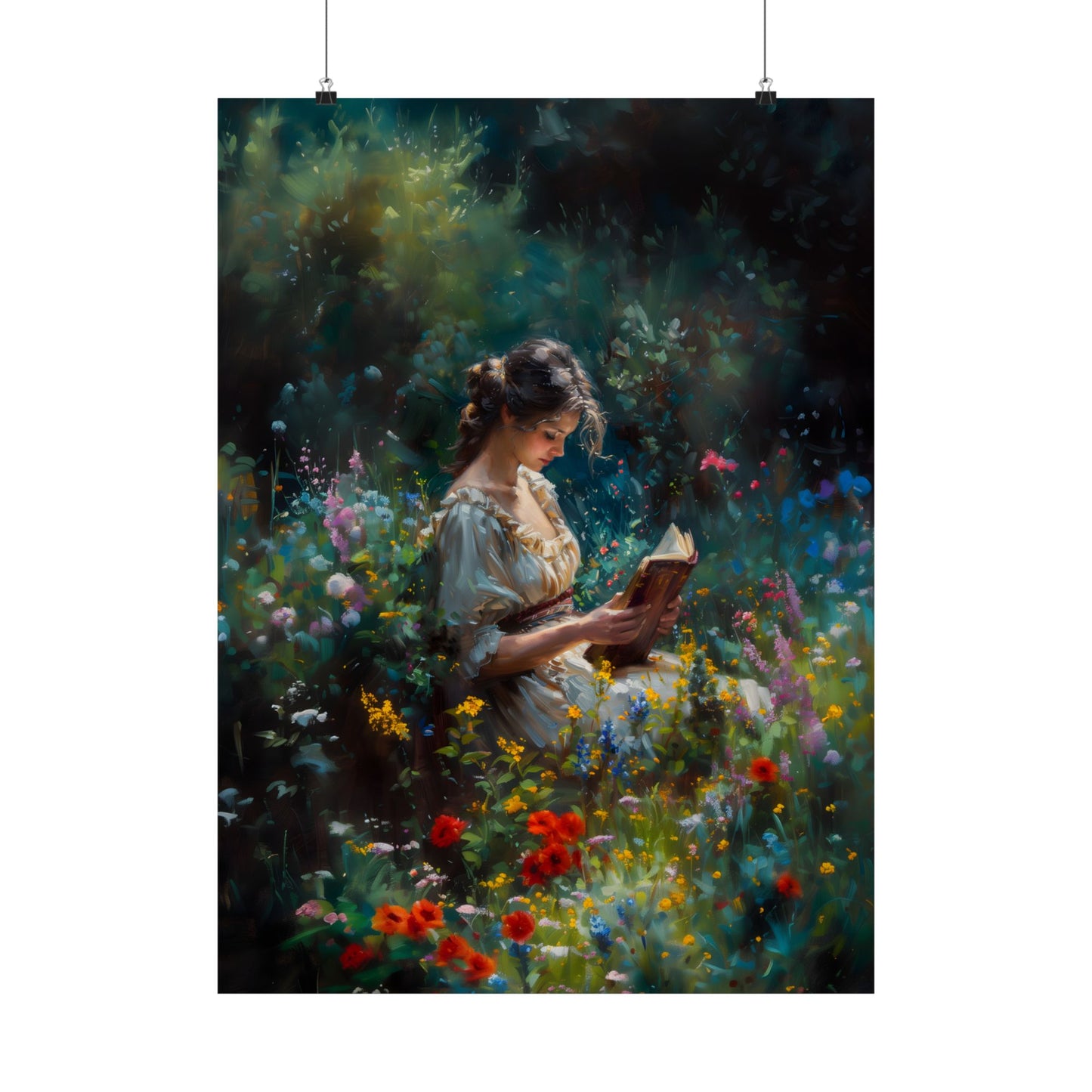 Lady Reader Art Print