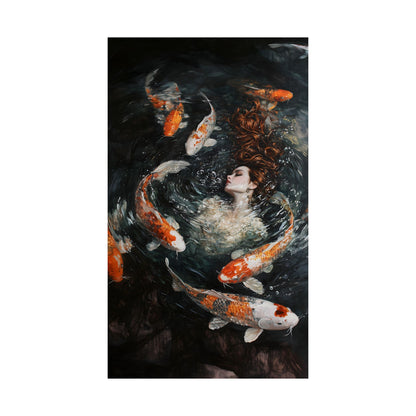 Swimming with fishes Art Print