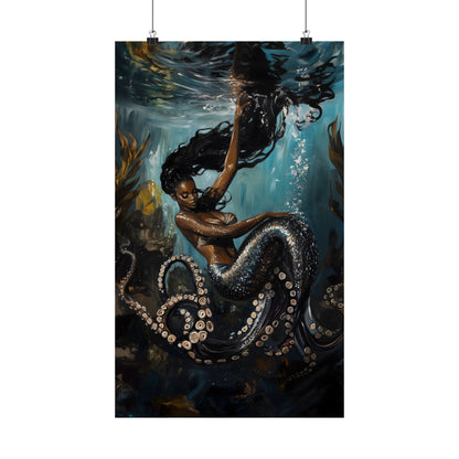 Octopus Mermaid Art Print