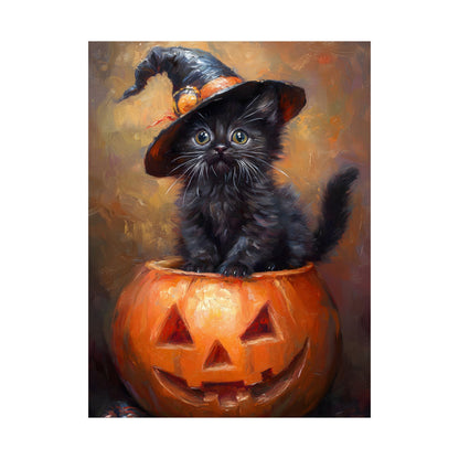 Pumpkin Kitten Art Print