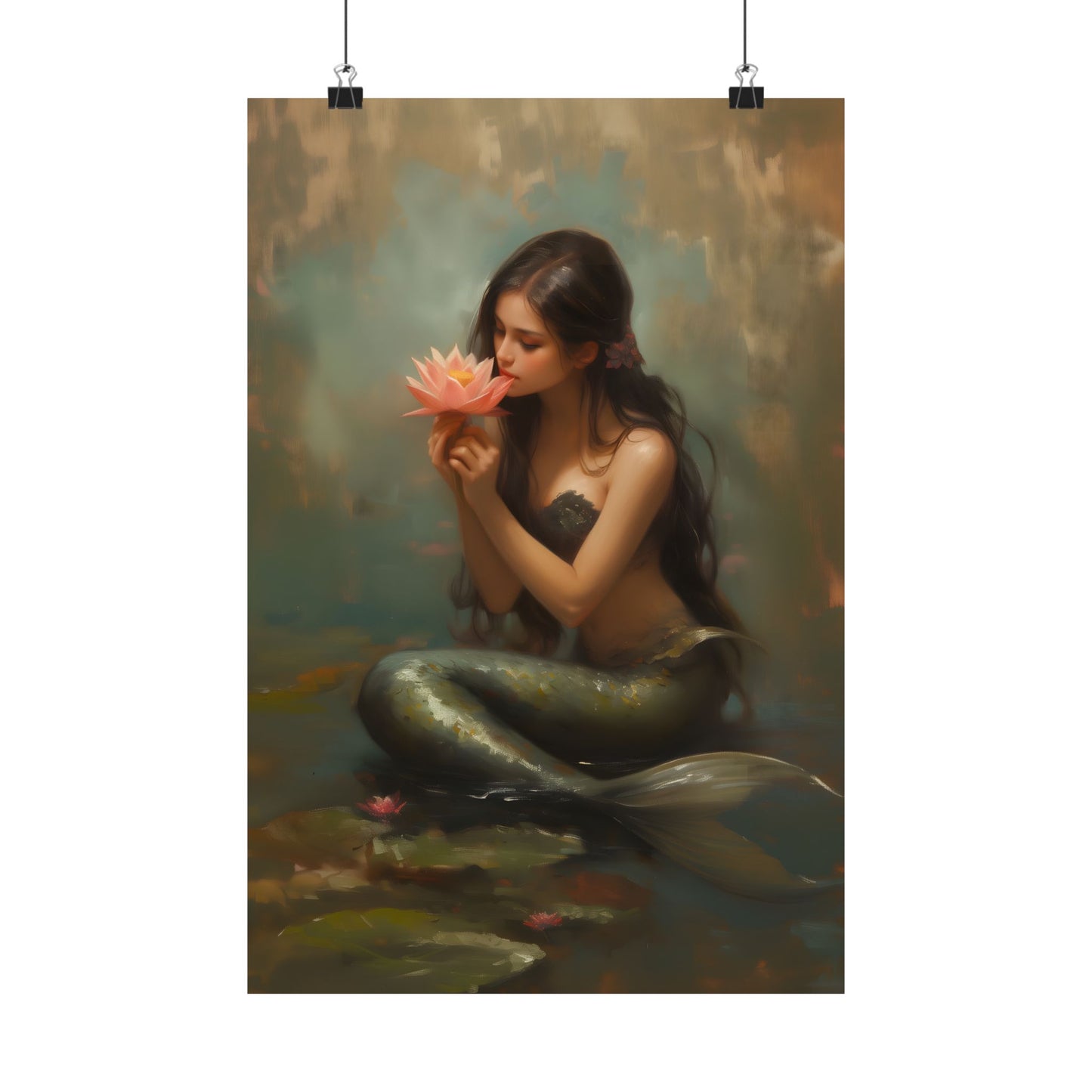 Lotus Mermaid Art Print