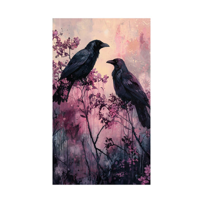 Pink Crows Art Print