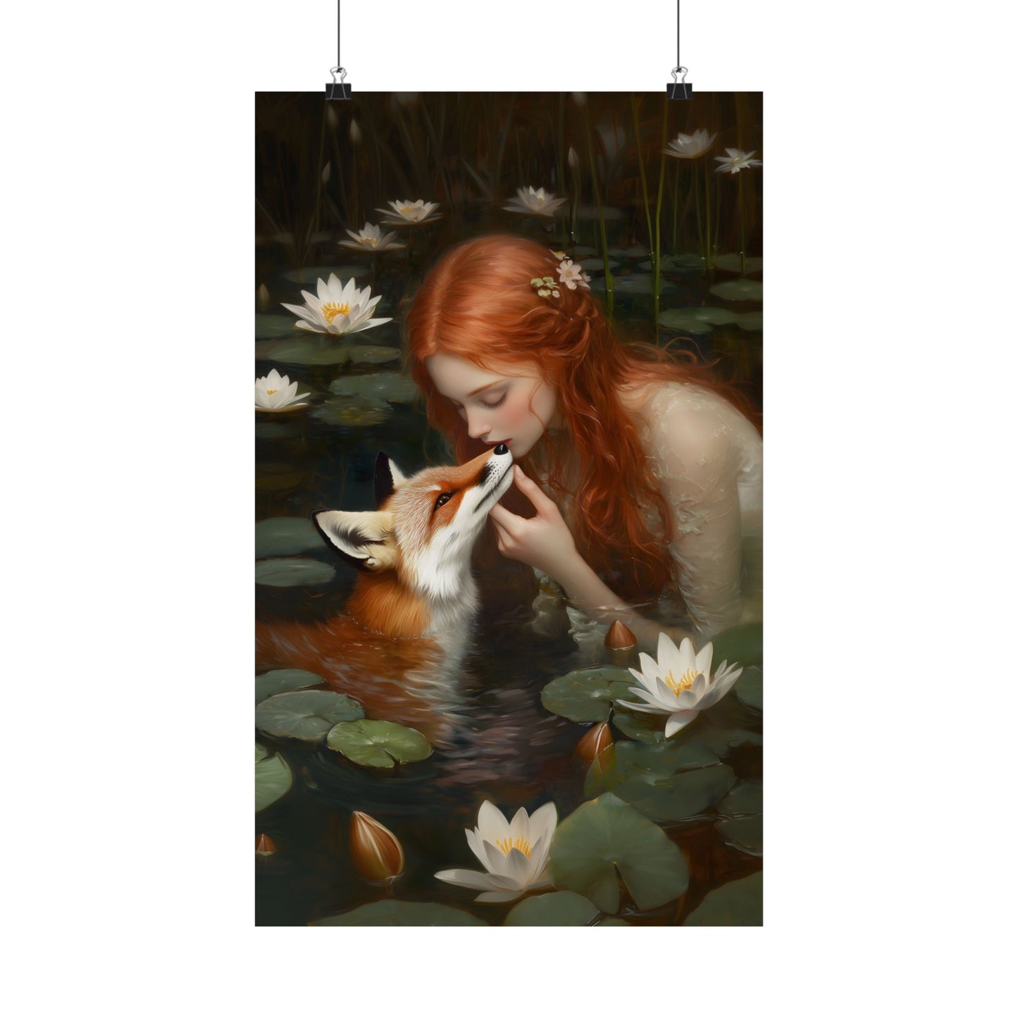 Girl with a Fox Art Print