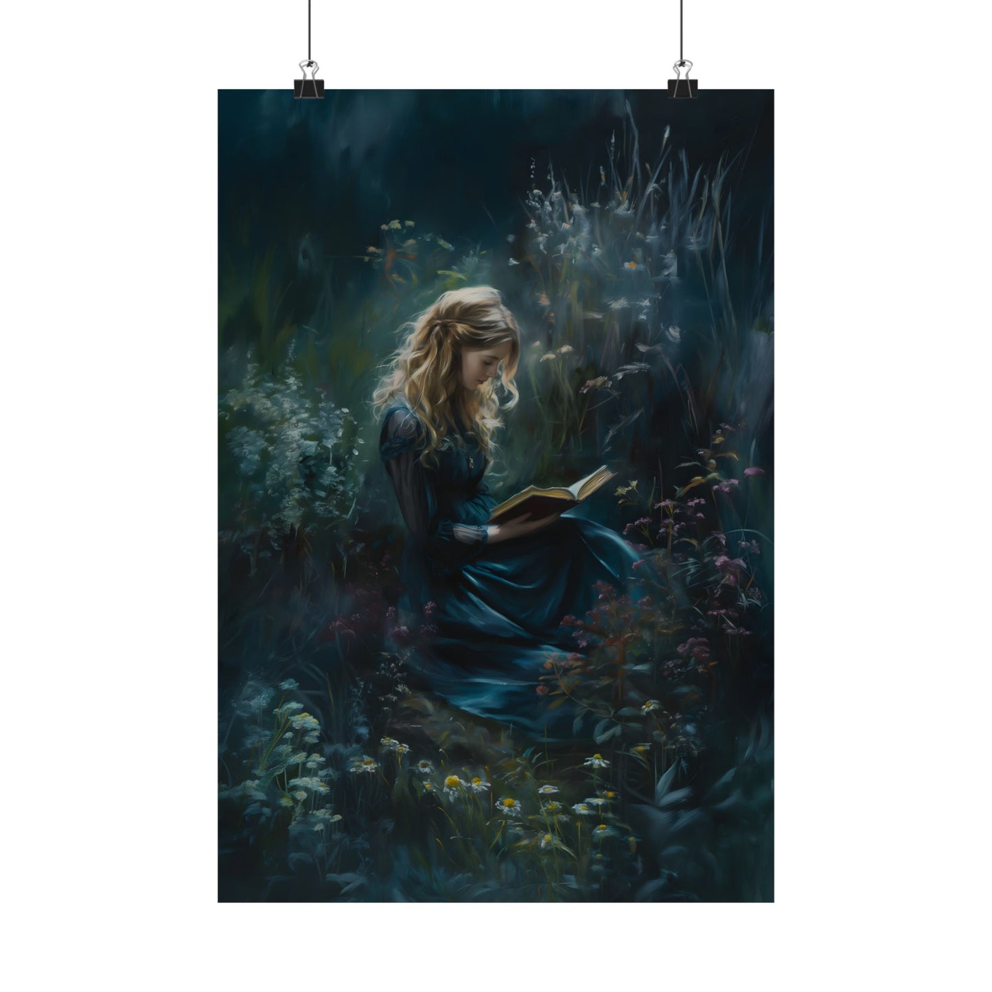 Lady reader Art Print