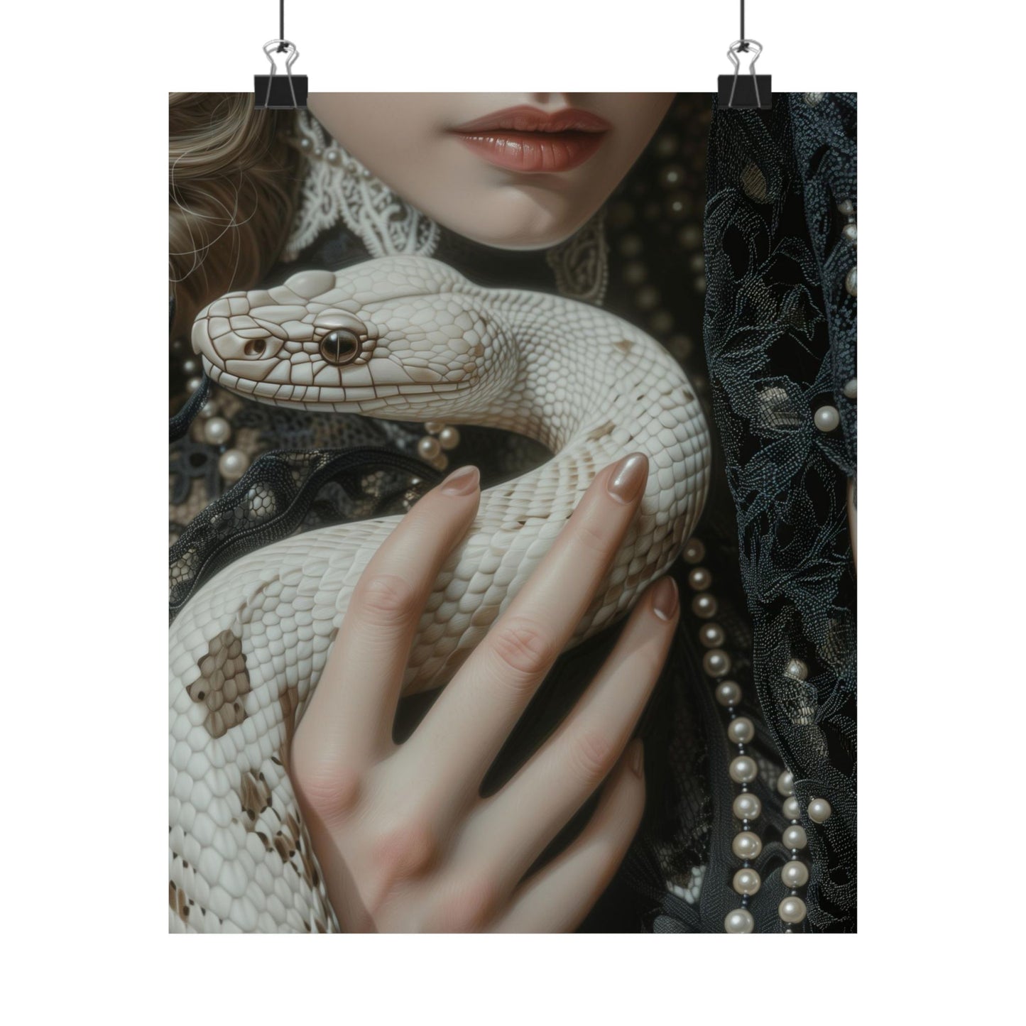 White Snake Art Print