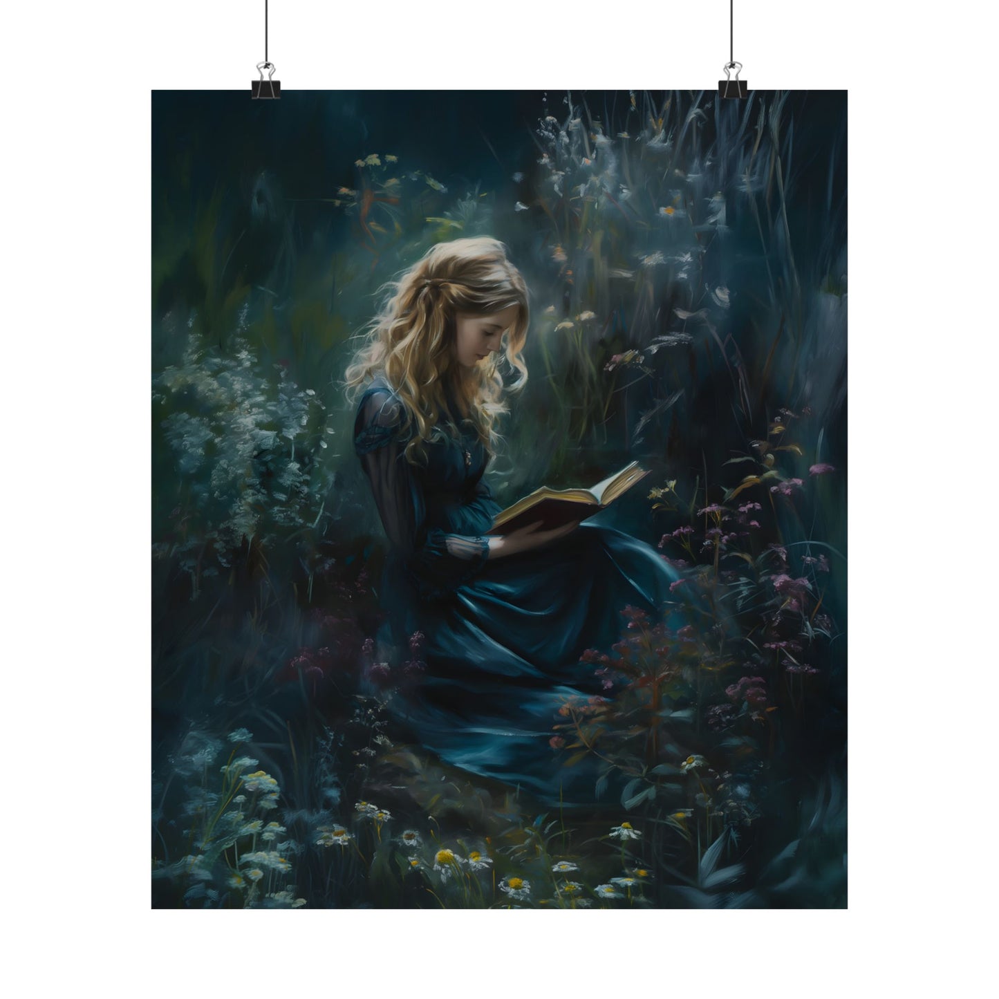 Lady reader Art Print