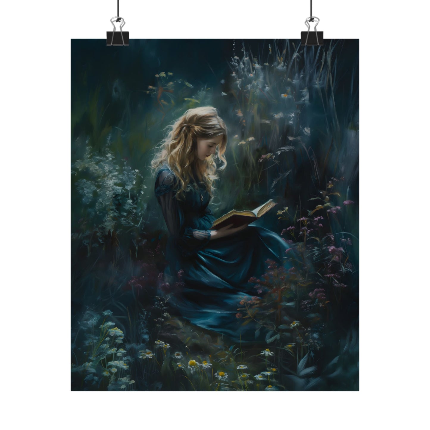 Lady reader Art Print